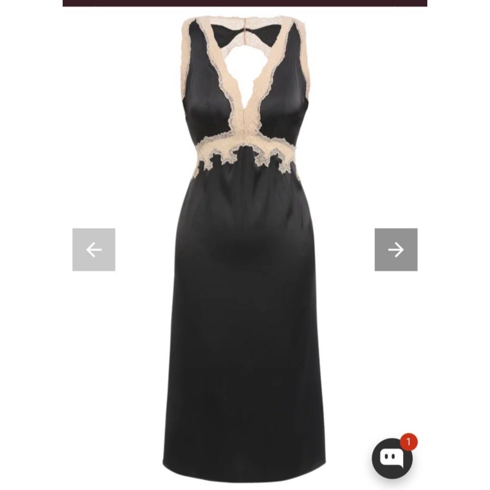 Y2K Rare Satin lace Trim slip dress - Picture 5 of 6